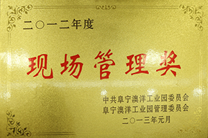 2012年度现场管理奖
